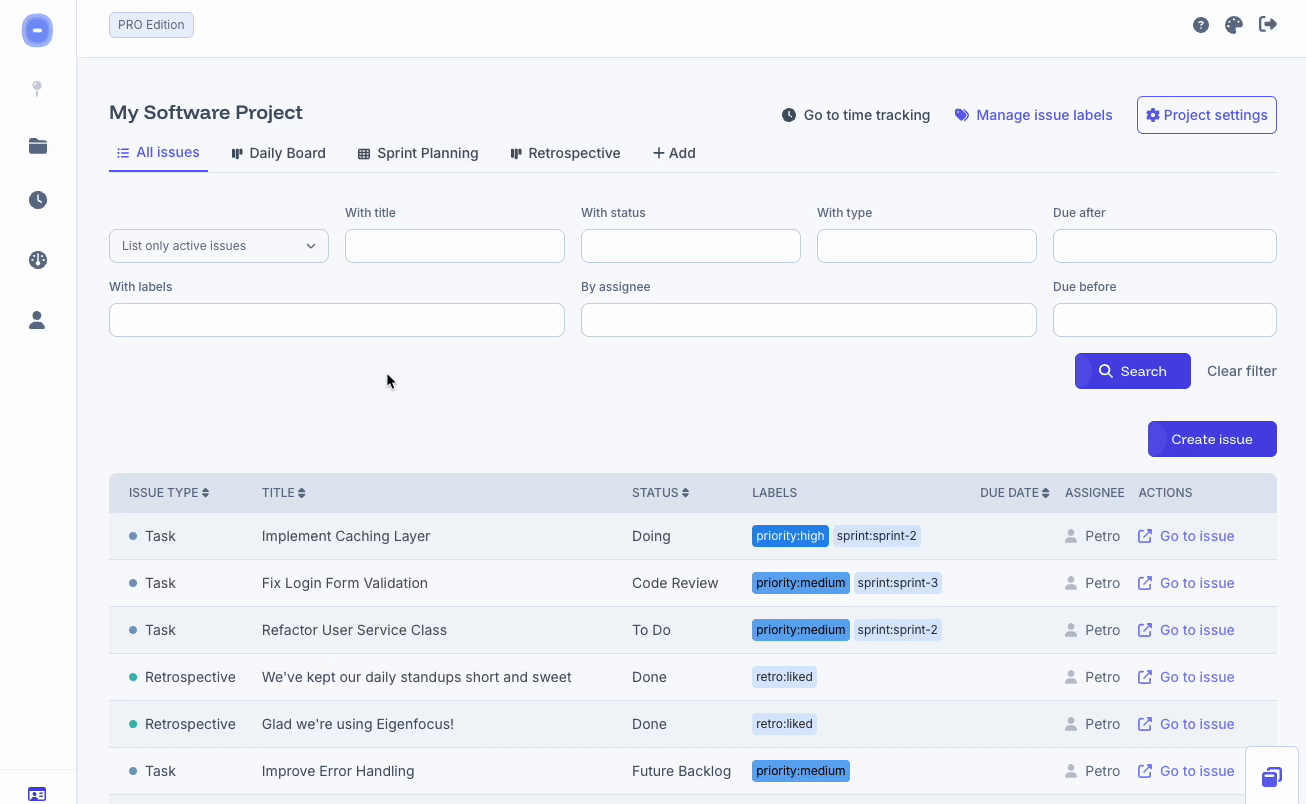 Plan releases, track progress, run retrospectives...